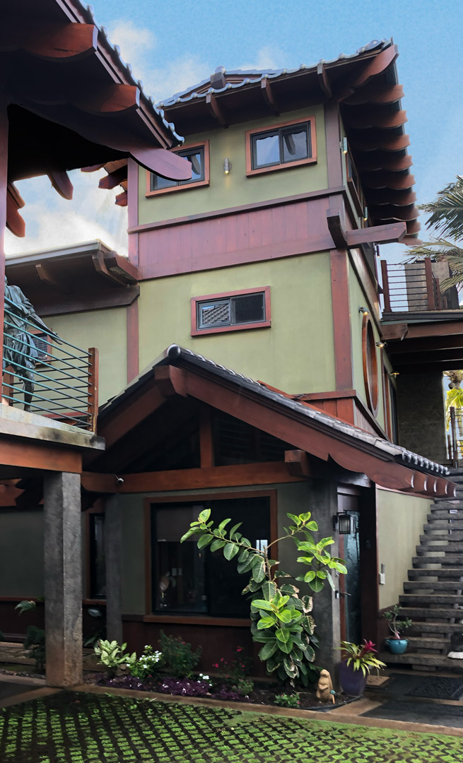 The Samurai House's Unique Extirior